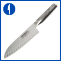 Global G-48-7 inch Stainless Hollow Ground Santoku