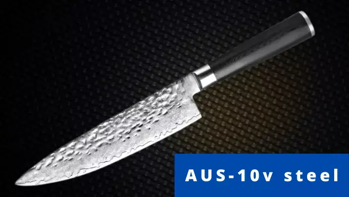 designed AUS-10v steel knife image