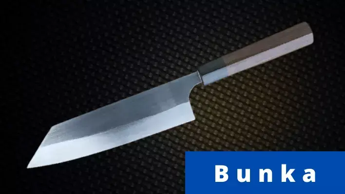 Bunka knife on black background