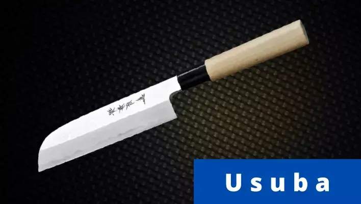 Usuba Japanese knife with wooden handle