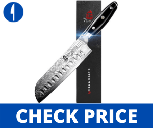 TUO Santoku Knife - Japanese Chef Knife 7-inch - Black Hawk-S  TUO Santoku knives