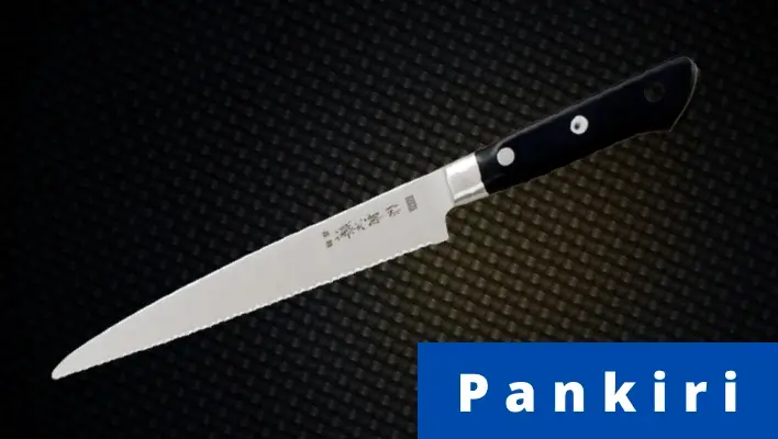 Pankiri knife on black background